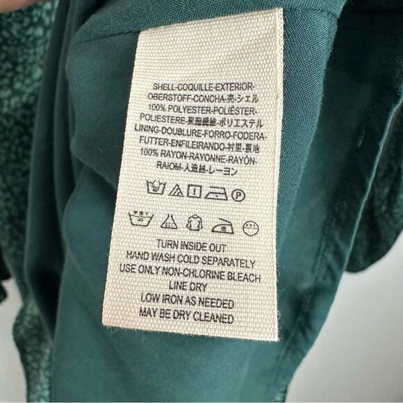 Free People Loveless Printed Green Satin Backless A Line Midi Dress Size 2 - Picture 14 of 14